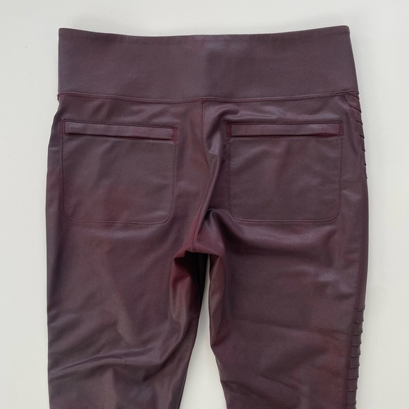 ATHLETA Delancey Gleam Moto Tight in Decadent Chocolate Deep Burgundy Size Large - Picture 5 of 11